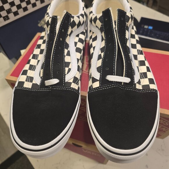 VANS Old Skool Primary Check Black White Checkerboard Men's Sz 12 VN0A38G1P0S - Picture 4 of 16